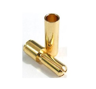 Polymax 4 mm Gold Connectors, 1 pair